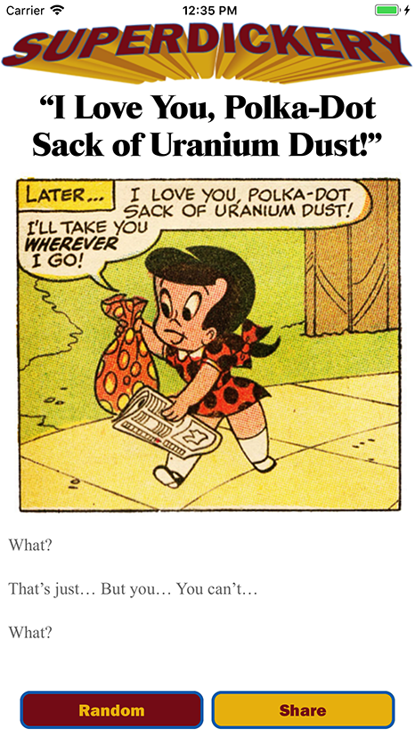 Random Superdickery